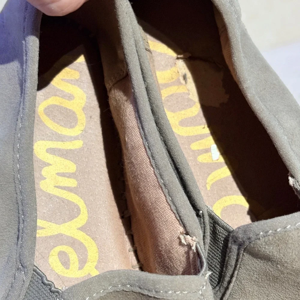 Sam Edelman Carrin Taupe Suede Platform Espadrille Slip On Shoes Womens 8M